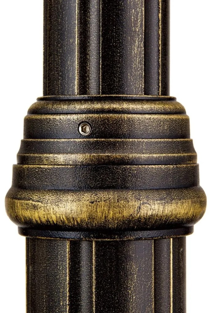 Stalp iluminat exterior stil clasic IP43 H195 Puchberg AL 11K/82506 schwarz-gold/rauch OR
