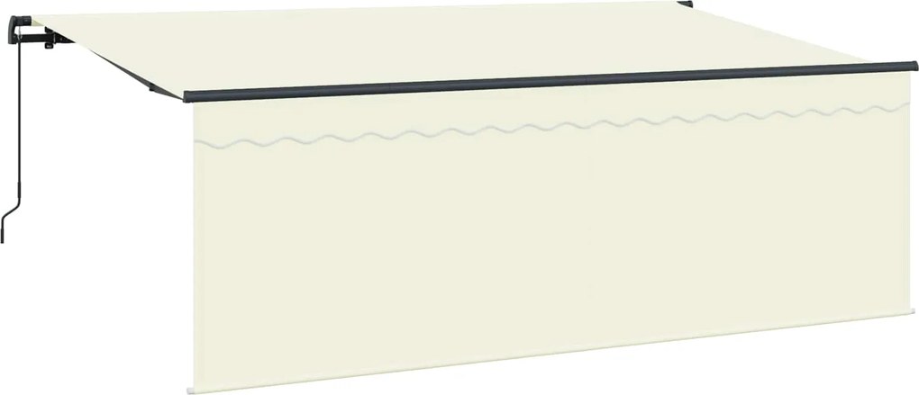 vidaXL Cortina Retractabilă Crem 350 x 200 cm Poliester și Aluminiu