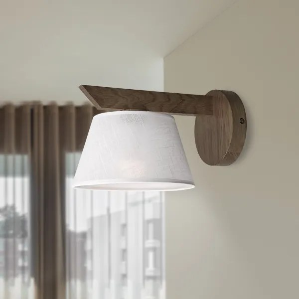 Aplică LED Brilagi ANTHONY 1xE14/40W/230V stejar nuc/alb