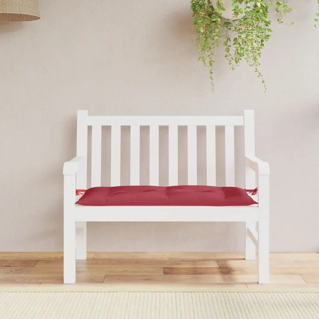 vidaXL Pernă bancă de grădină, roșu vin, 110x50x7 cm, material oxford