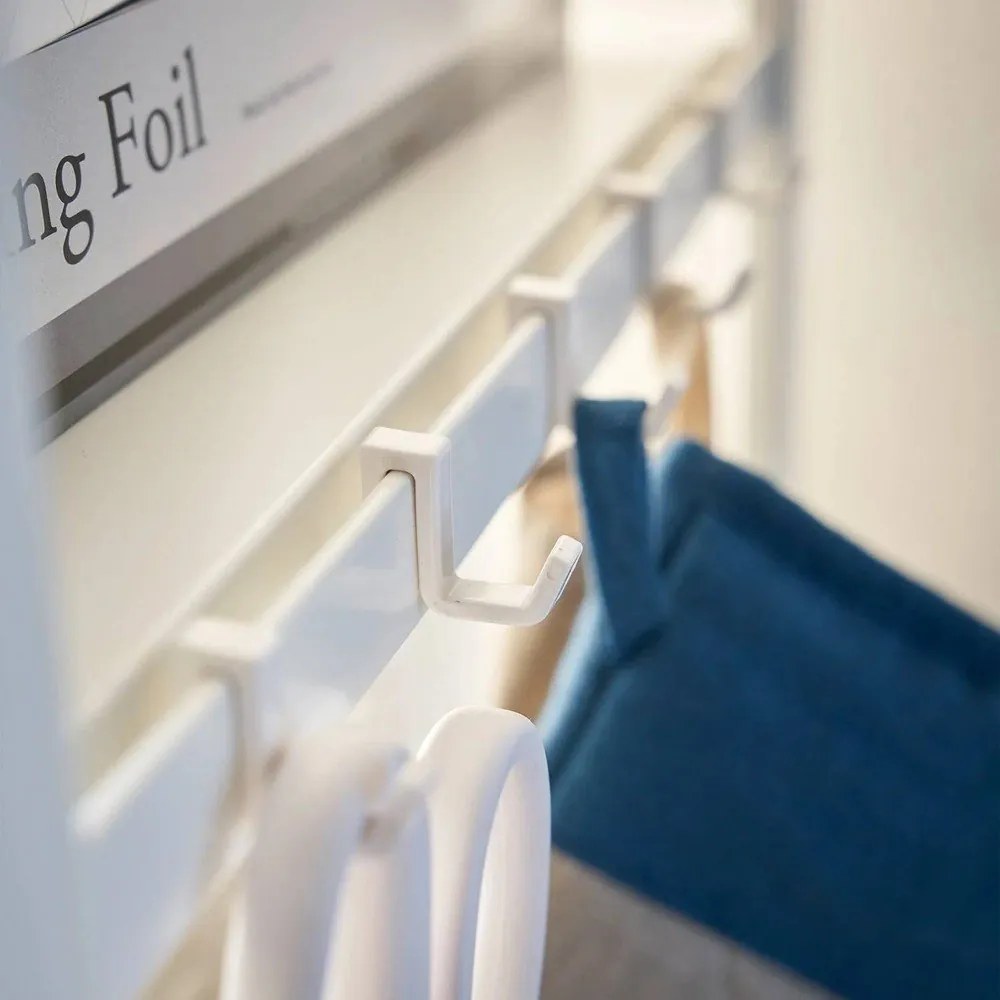 Etajeră alb mat din oțel 60x170x46,5 cm Tower – YAMAZAKI