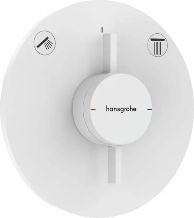 Baterie dus incastrata alb mat Hansgrohe DuoTurn S 2 functii