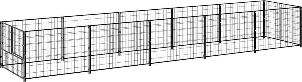 vidaXL Padoc pentru câini, negru, 5 m², oțel
