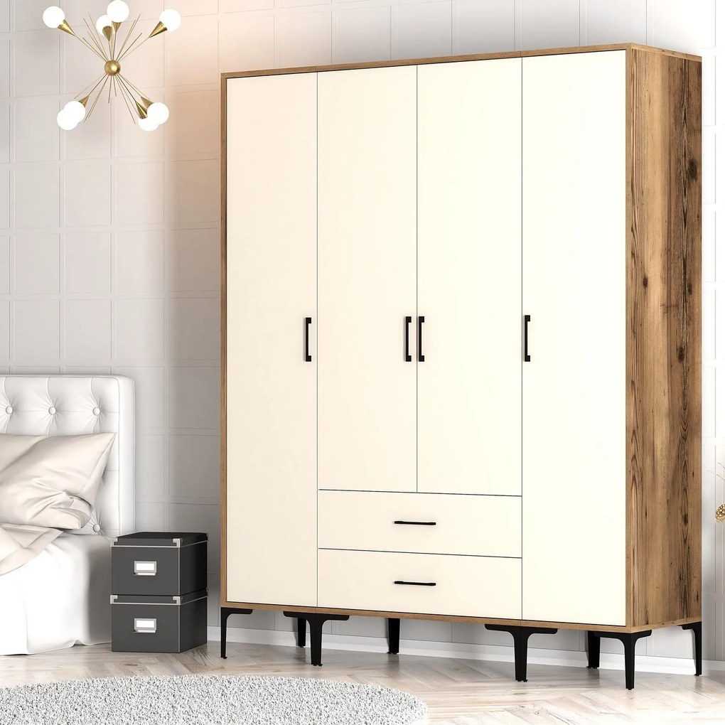 Dulap de haine Kiara STS (Nuc + Crem). 1088351