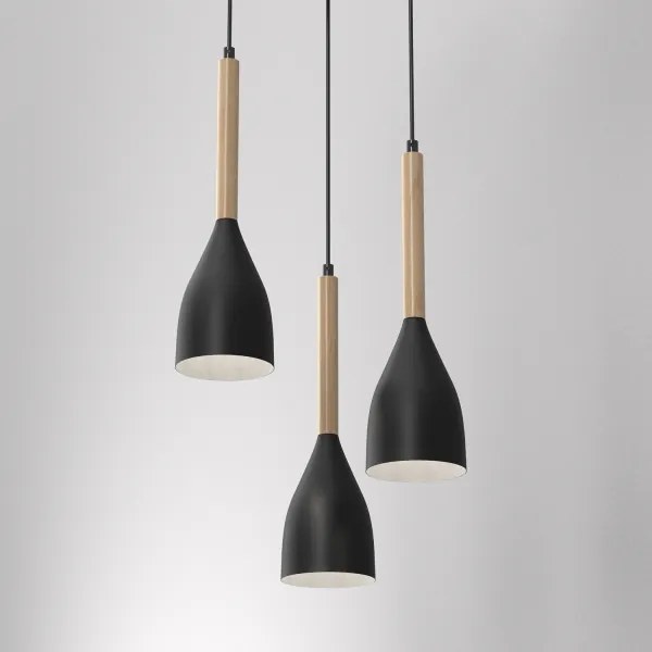 Lustră pe cablu MUZA 3xE27/60W/230V rotundă