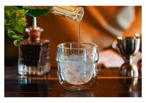 Set de 2 pahare cu pereți dubli Vialli Design Sferico, 250 ml