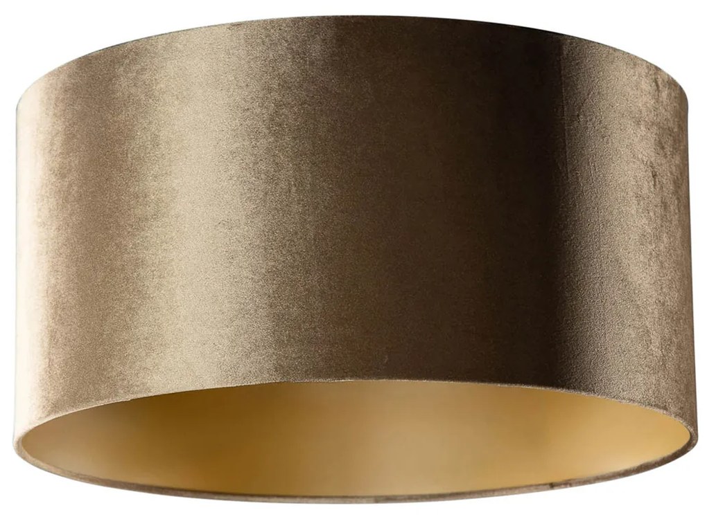 Abajur din catifea bronz cu interior auriu 50/50/25