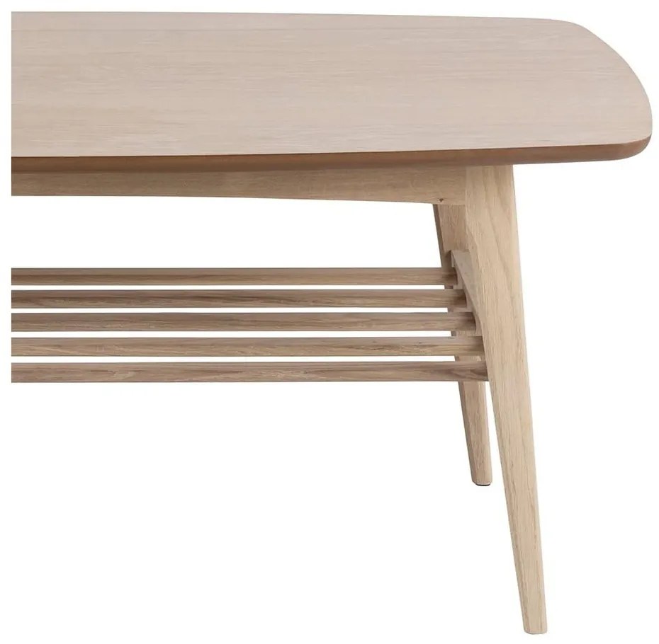 Masă de cafea cu baza din lemn de stejar Actona Woodstock, 120 x 60 cm