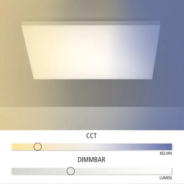 Plafonieră LED dimabilă CANVAS LED/40W/230V Leuchten Direkt 15552-16 + telecomandă