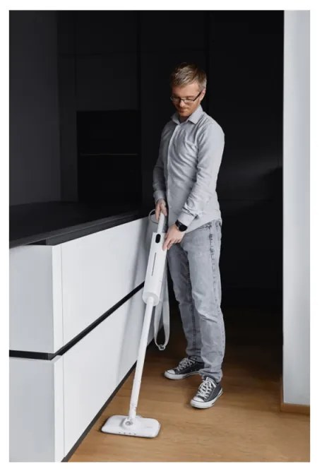 Aparat de curatat cu abur AENO Steam Mop SM1 ASM0001, 1000W, 380 ml, Dezinfectare, 3 bar,