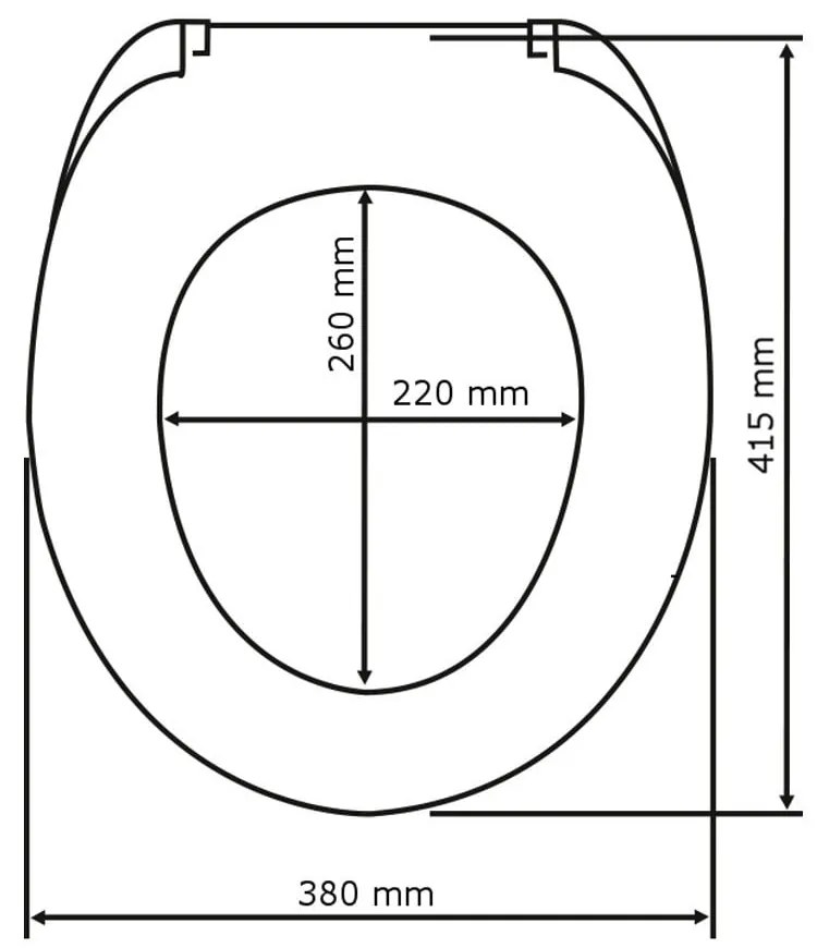 Capac WC din lemn Wenko Prima, 41 x 38 cm, negru mat