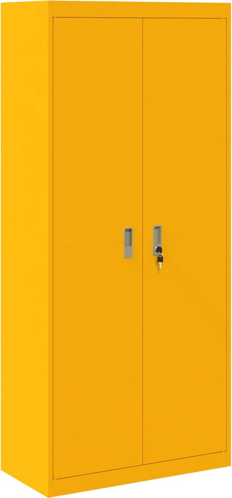 vidaXL Dulap de depozitare Galben muștar 80 x 40 x 180 cm Oțel