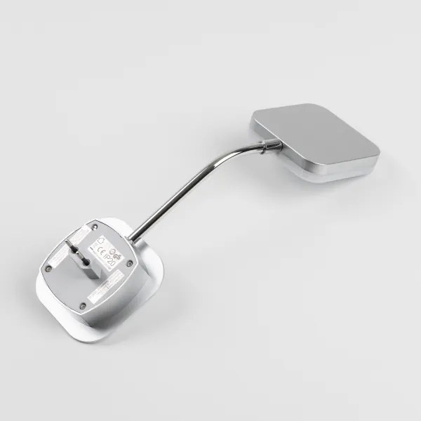 Lampă LED de perete cu priză, 3,2 W, 230 V, crom lucios