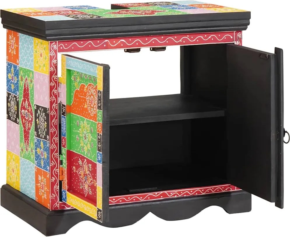 vidaXL Dulap de chiuvetă Maro 60 x 35 x 55 cm Lemn de mango solid