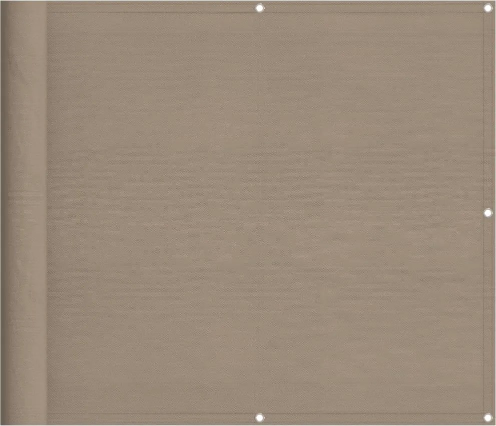 vidaXL Paravan de balcon, gri taupe, 90x1000 cm, 100% poliester oxford