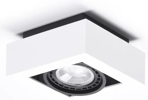 Spot aplicat directionabil de tavan/plafon NIKEA 1 ES111 alb/negru