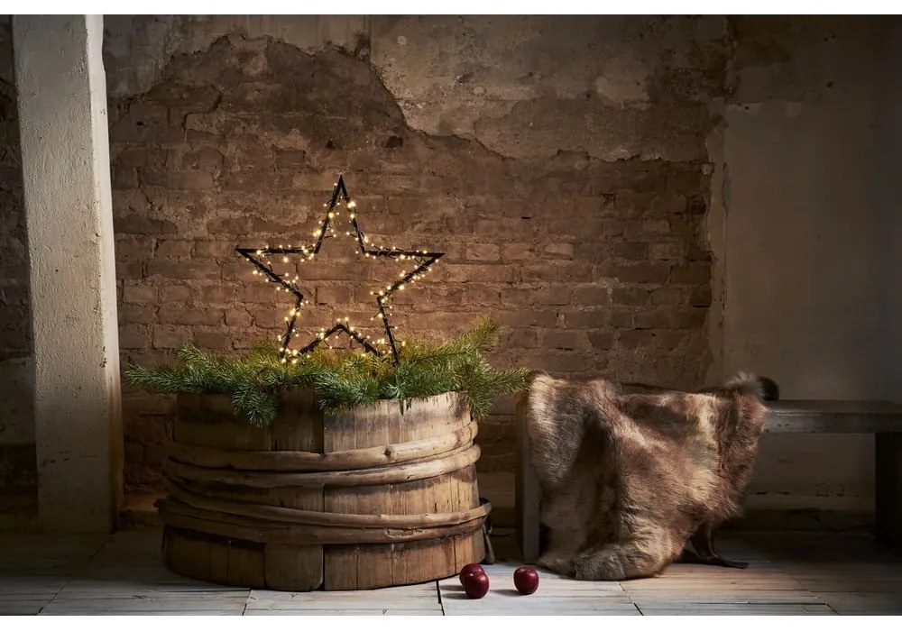 Decorațiune luminoasă neagră de Crăciun Spiky – Star Trading