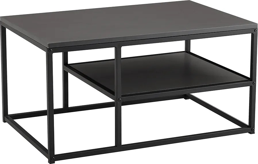 Masuta cafea BARMIO, gri grafit/negru, 90x60x45 cm