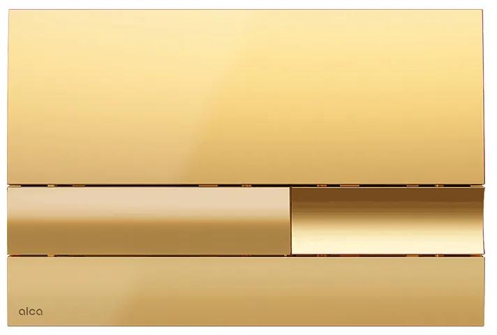 Clapeta de actionare, Alcadrain, Basic, M1745, cu doua volume, auriu lucios