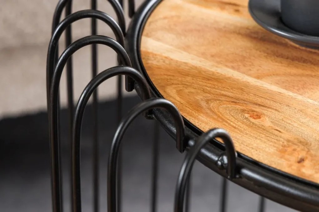 Masuta de cafea, Metal, Lemn, TRUE ELEMENTS 50cm