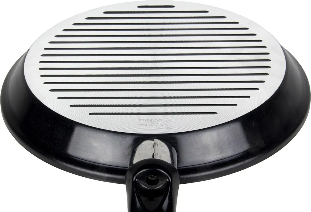 Tigaie grill ZILAN ZLN2126 - 28cm, aluminiu, interior PTFE/teflon, maner ebonita, neagra