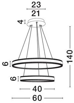 Lustra suspendata LED design circular Alaro 60cm NVL-9019727