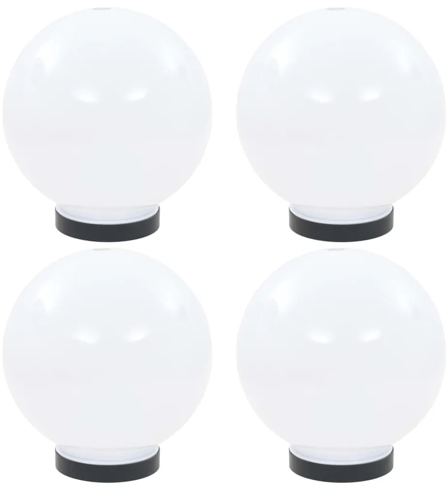 vidaXL Lămpi glob cu LED, 4 buc., 20 cm, PMMA, sferic