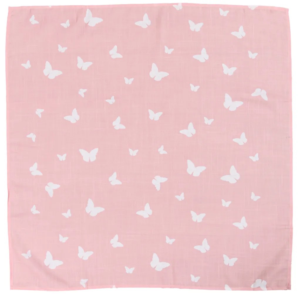 Fata de masa roz BUTTERFLY 90 x 90 cm
