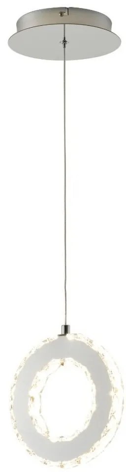 Lustra LED suspendata design modern Girona crom