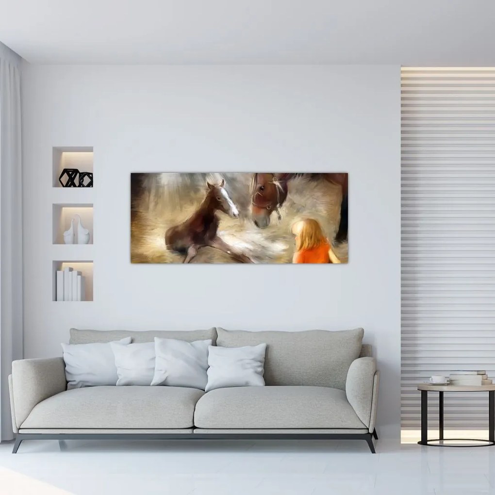 Tablou - Bine ai venit, căluțul mic (120x50 cm)