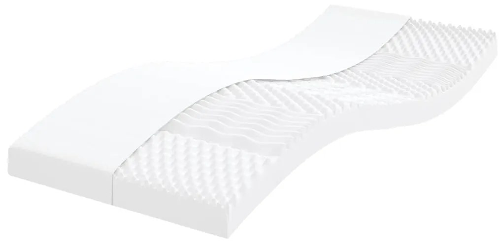 vidaXL Saltea din spumă, alb, 80x220 cm, duritate 7 zone 20 ILD