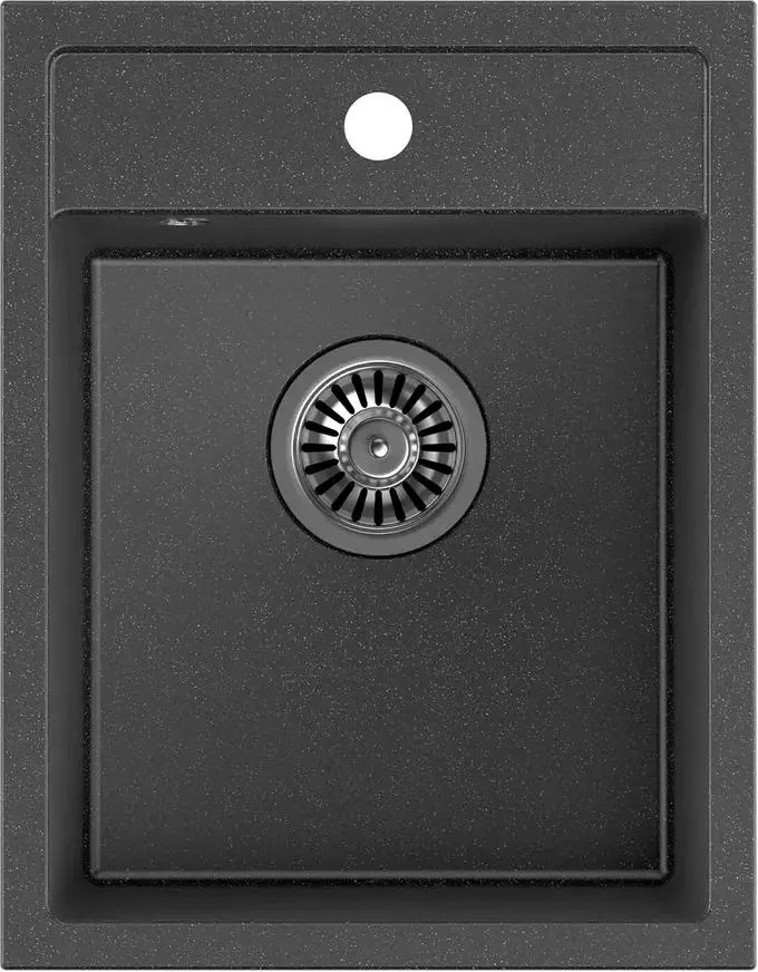 Chiuveta compozit incastrata Quadron Pop Johnny 90 negru - black dotted 39x50 cm