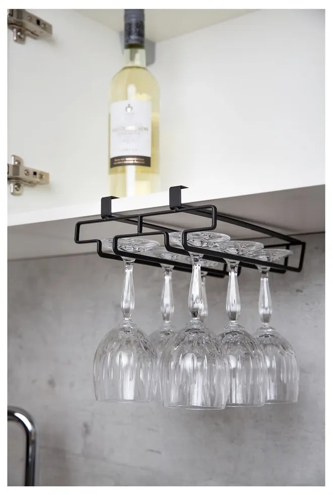 Suport sub raft pentru pahare Wenko, negru