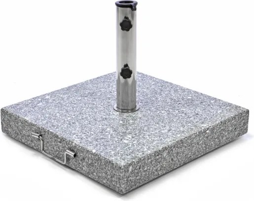 Suport umbrelă de grădină - granit / oțel inoxidabil, 50 kg