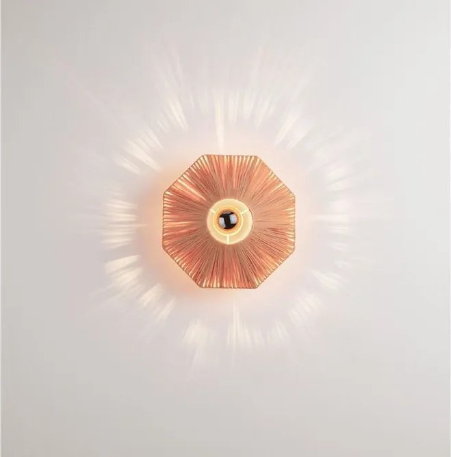 Aplica de perete cu design texturat ELVIO caramiziu 30cm