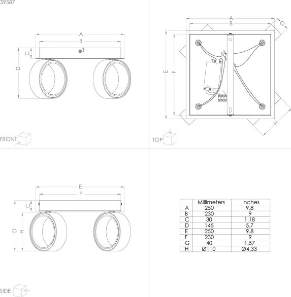 Spot LED Eglo 39587 ALBARIZA 4xLED/4,6W/230V