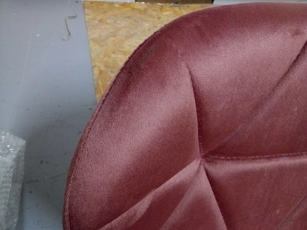 OFERTA Scaun de birou roz inchis AVOLA VELVET II. calitate