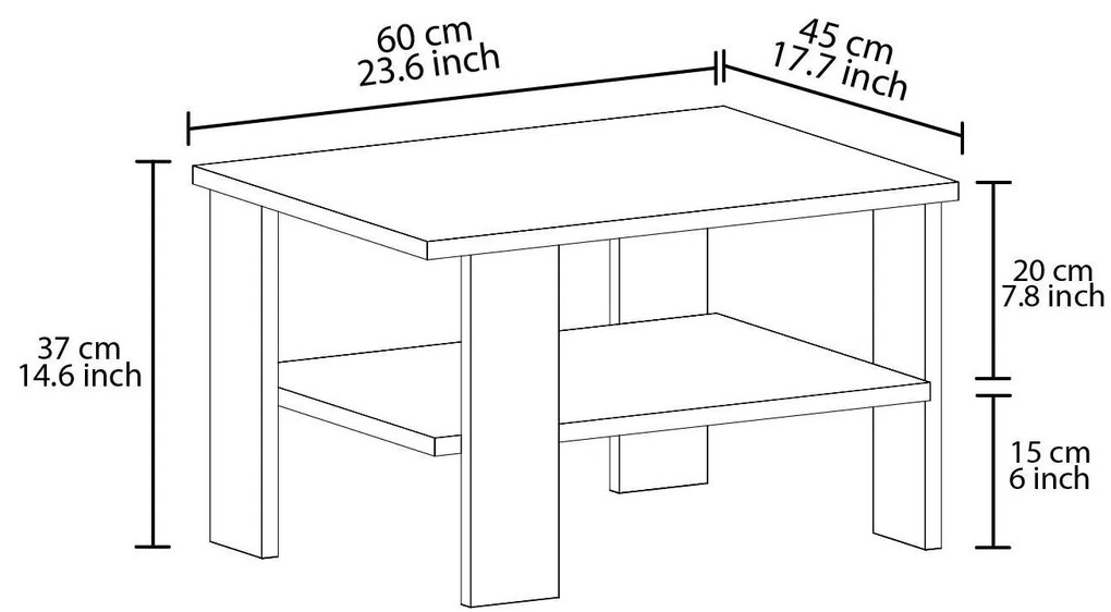 Măsuță cafea Dual (alb). 1107981