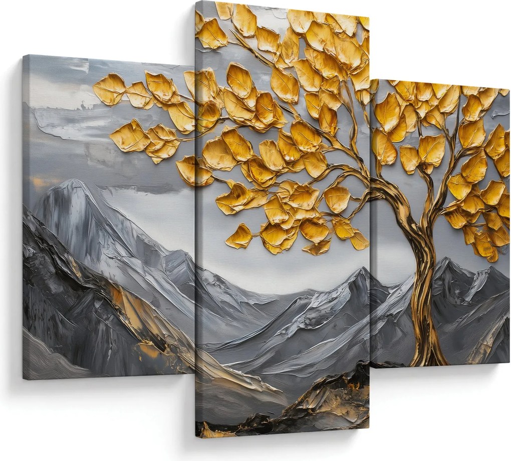 Tablou – Arbore cu frunze aurii (90x60 cm)