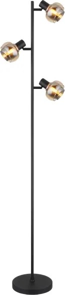 Globo 54309SB - Lampadar TOKKI 3xE14/40W/230V negru