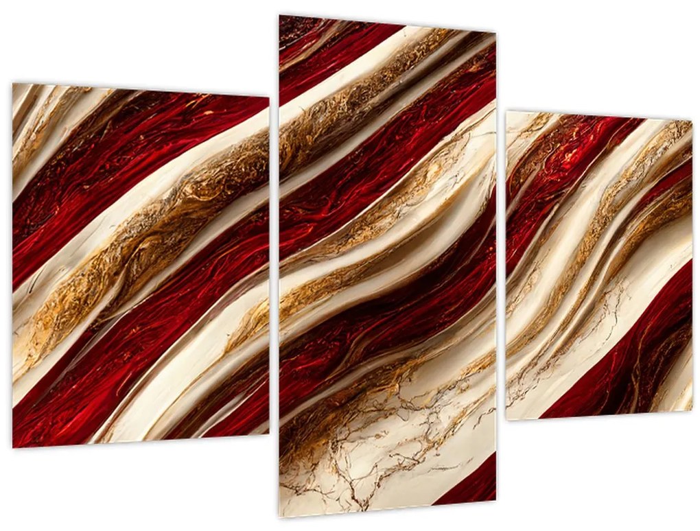 Tablou - Aur - textură albă (90x60 cm)