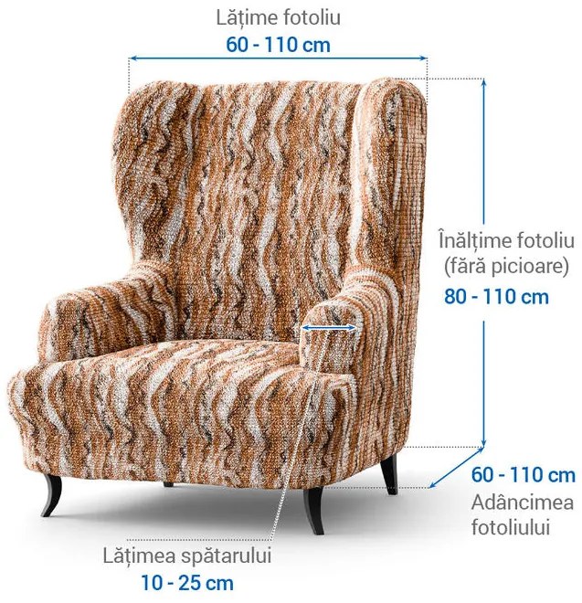 Huse bielastice OCEANO NOU cărămizii fotoliu clasic (l. 60 - 110 cm)