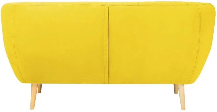 Canapea cu tapițerie din catifea Mazzini Sofas Sardaigne, 158 cm, galben