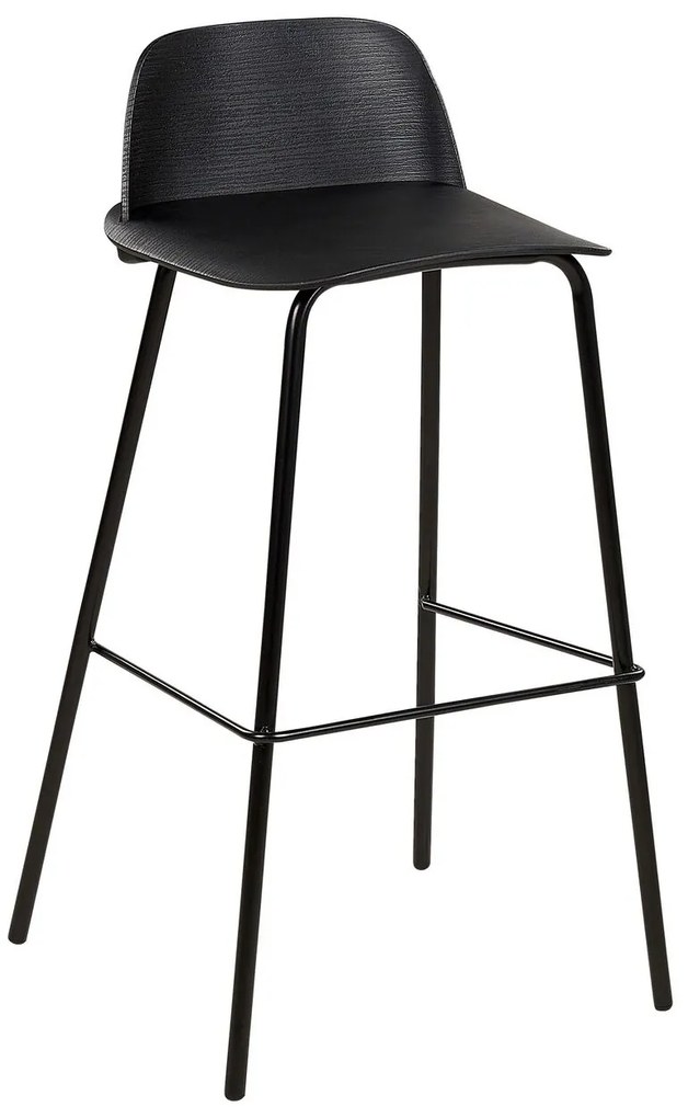 Set 4 buc scaune tip bar Morza (negru). 1081532