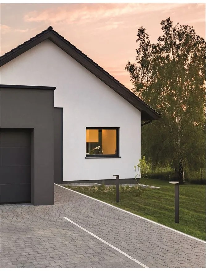 Stalp LED modern pentru iluminat exterior IP54 ENZI H-80cm