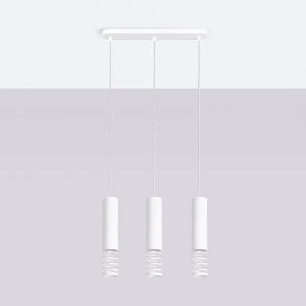 Lustră pe cablu Sollux SL.1688 LAMI 3xGU10/10W/230V alb