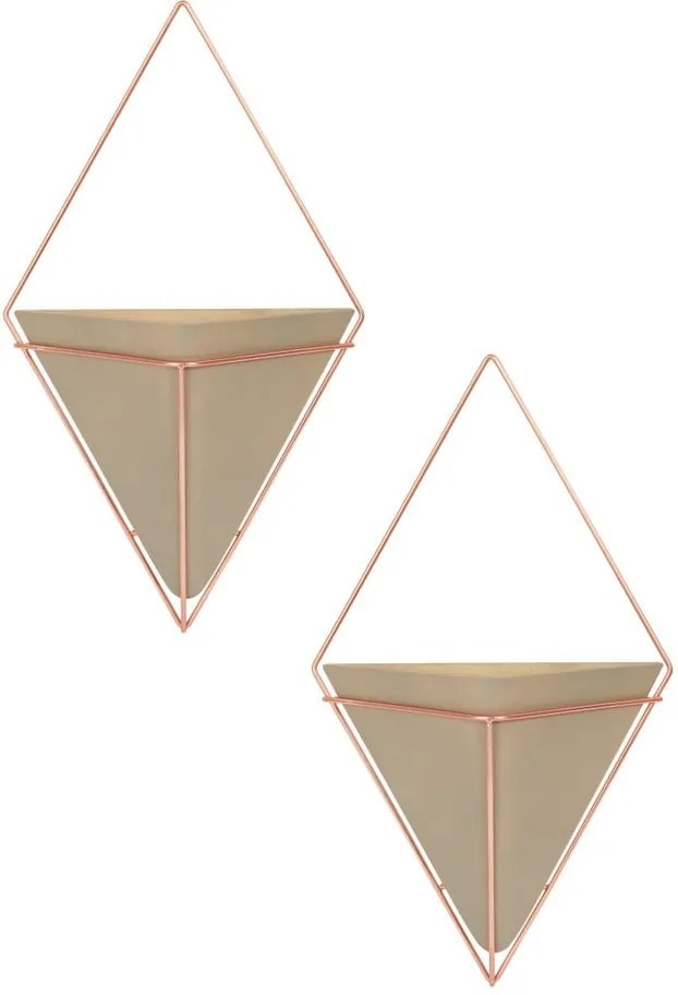 Set 2 ghivece suspendate din ceramică Umbra Trigg