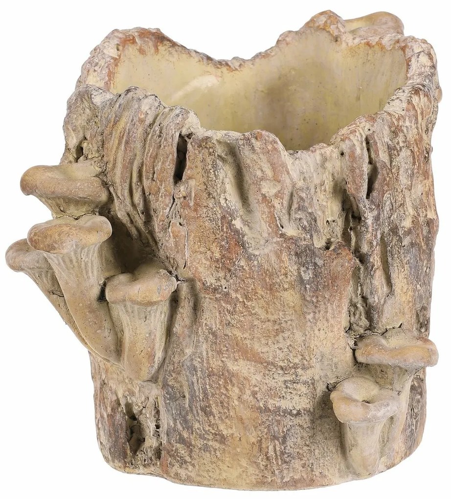 Suport din beton - ciot cu ciuperci, 20 x 18 x 18cm