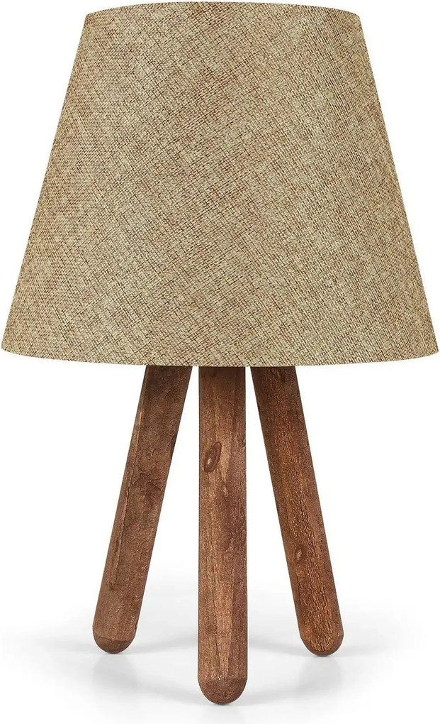 Veioza AYD-637, bej/nuc, PVC/lemn de fag, 22x33 cm