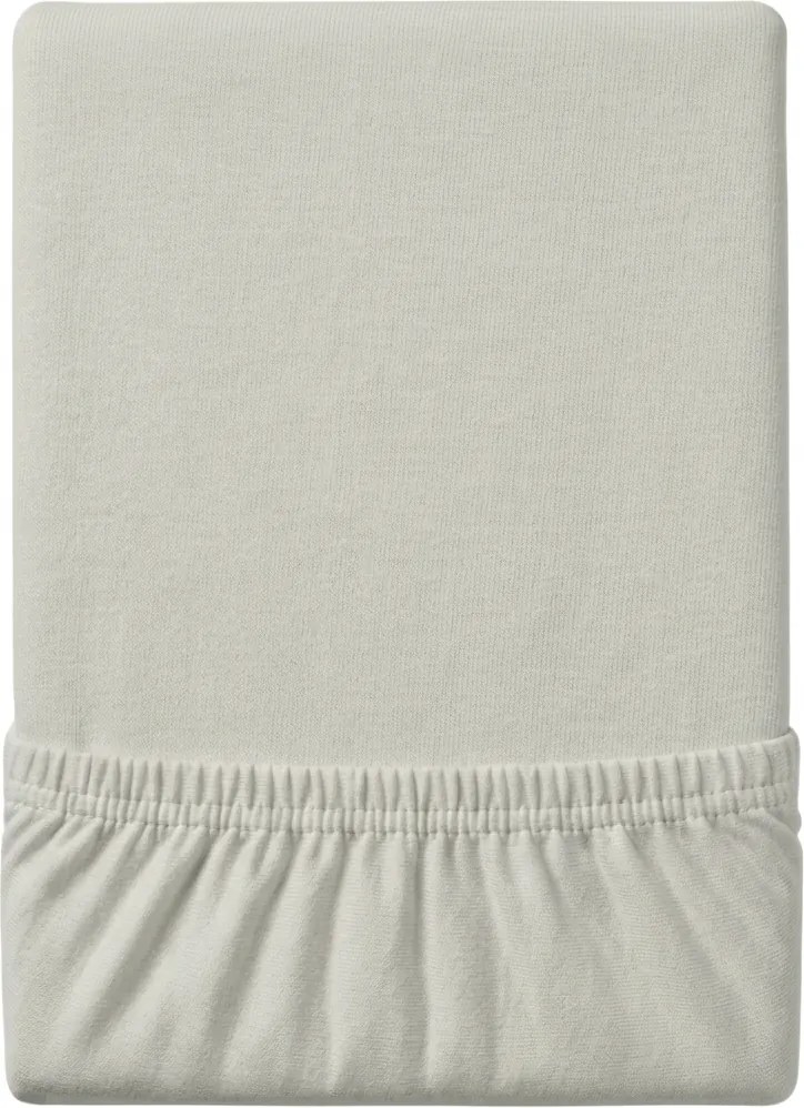 Cearsaf Jersey EXCLUSIVE cu elastic gri bej 90 x 200 cm
